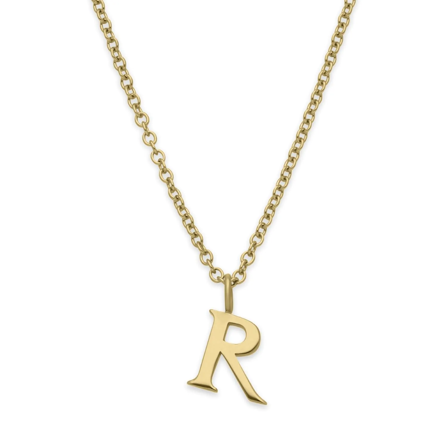 R Letter Gold Necklace