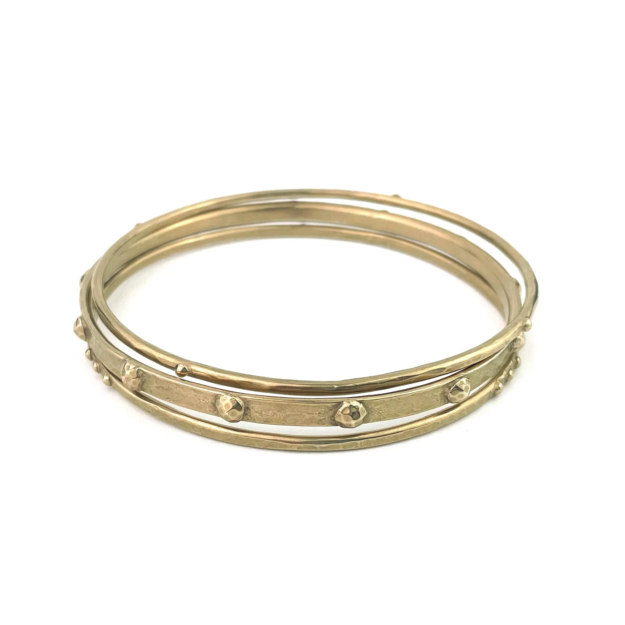 RIVETED Bracelet Set- Gold