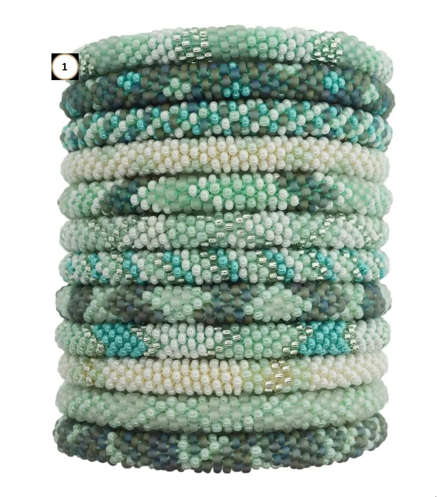 Roll-On Beaded Bracelets - Sea Glass