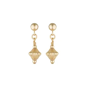 Sia Stud Earrings - Gold Bead