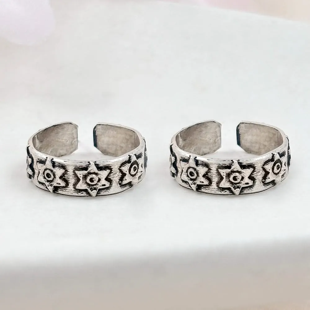 Silver Initial Toe Rings