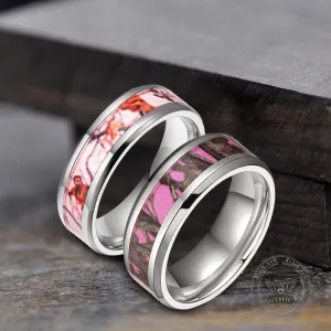 Simple Camo Titanium Wedding Ring