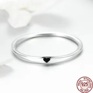 Simple Heart Engrave Rings