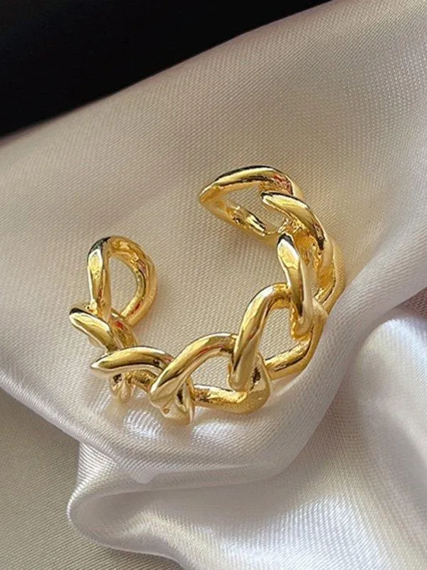 Simple Normcore Gold Chian Ring