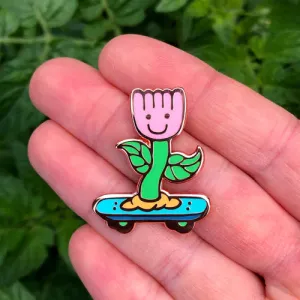 Skate Flower · Enamel Pin