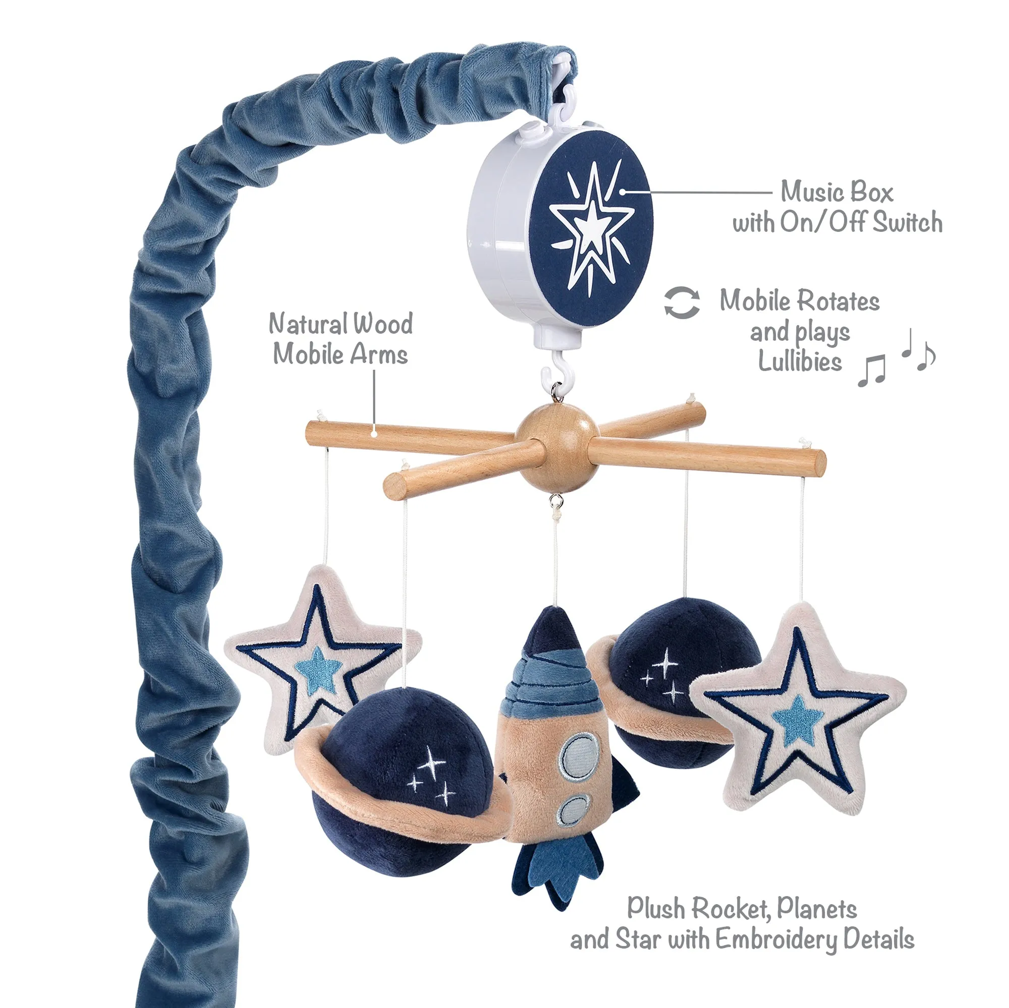 Sky Rocket Musical Baby Crib Mobile