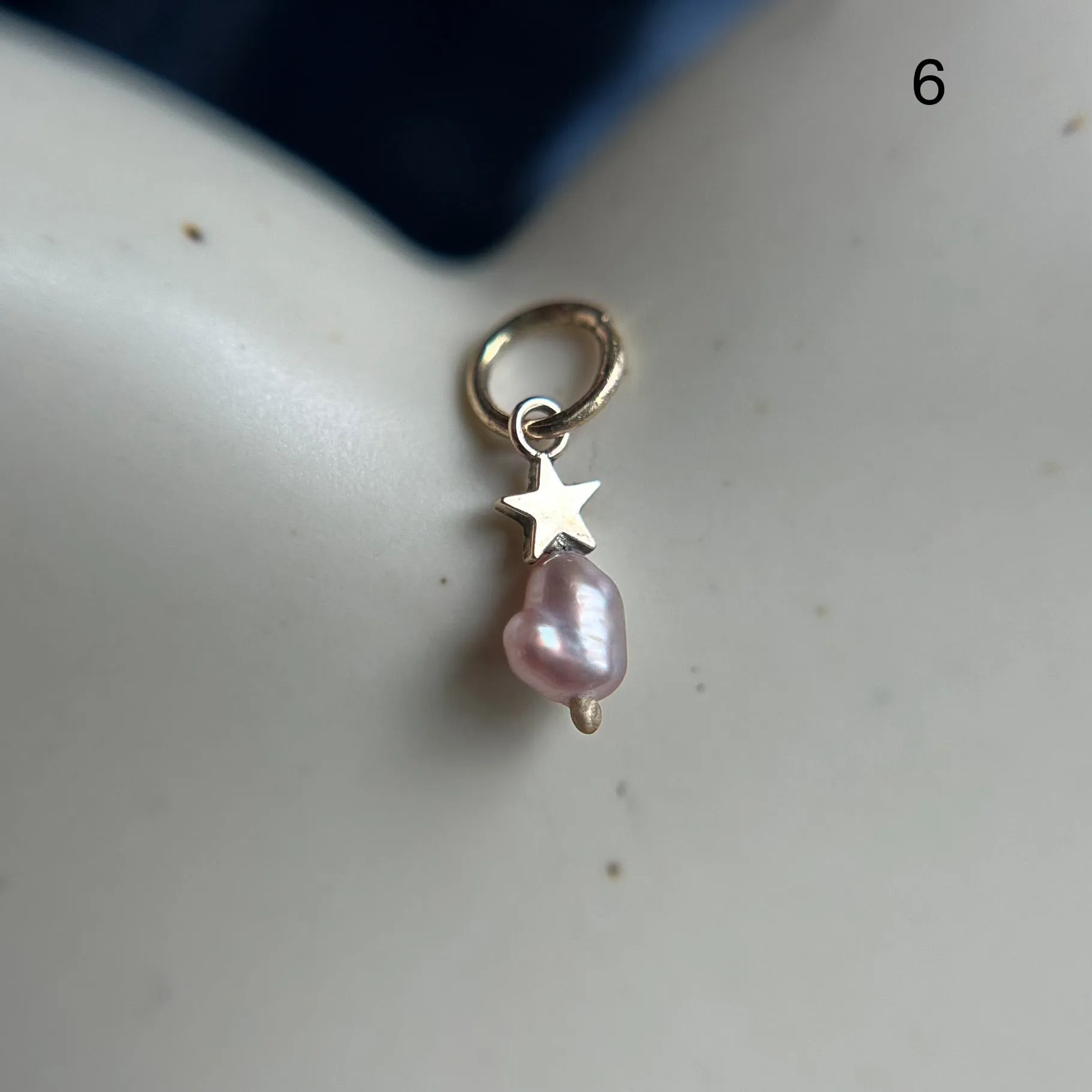 Star Drop Pearl Charms