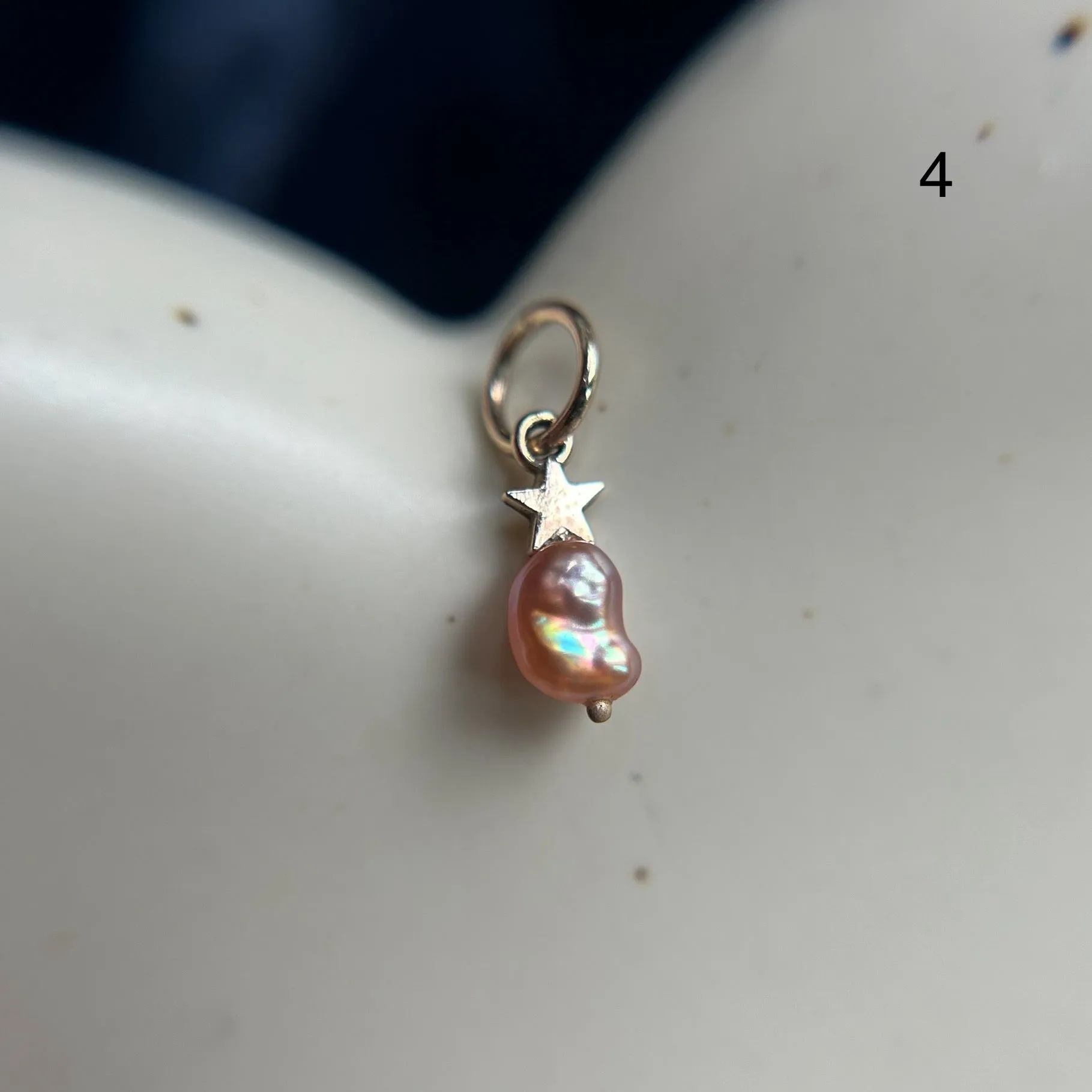 Star Drop Pearl Charms