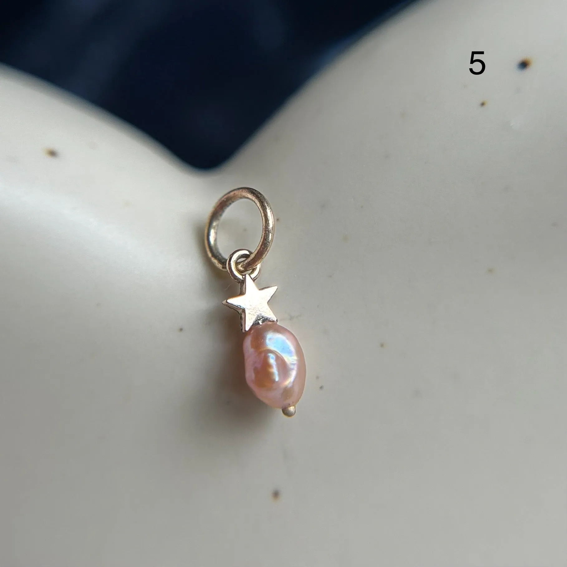 Star Drop Pearl Charms