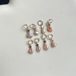 Star Drop Pearl Charms