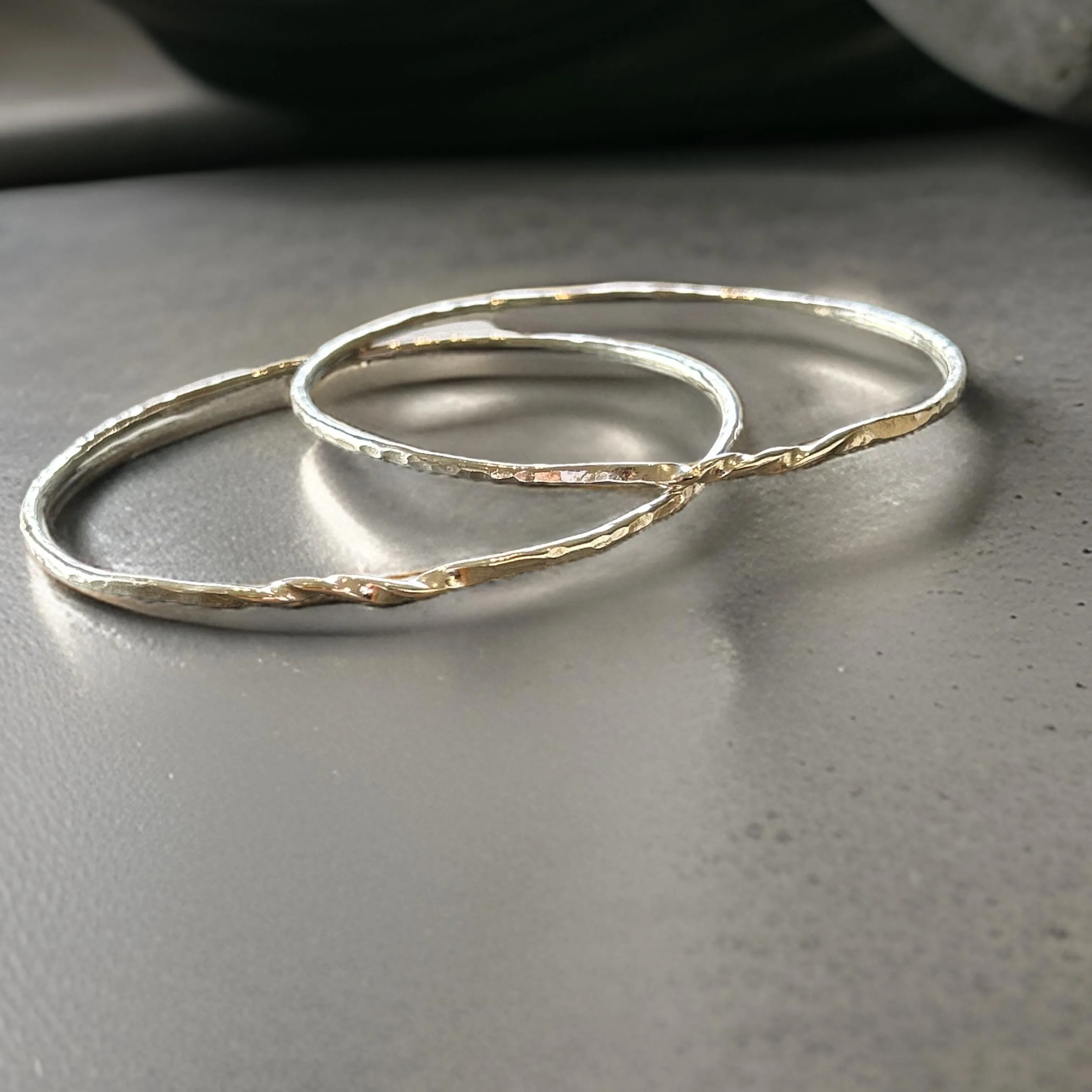 Sterling Silver Bangle With a Twist