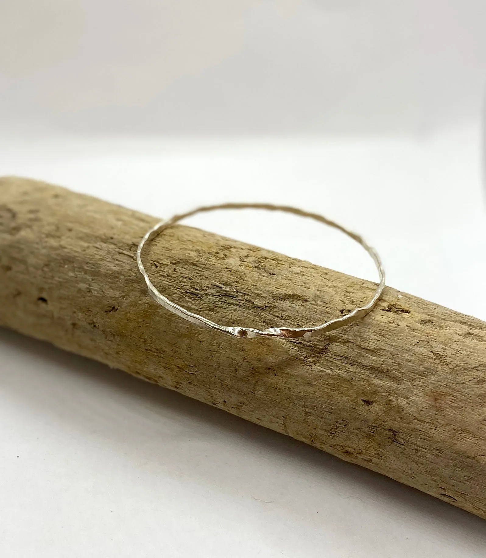 Sterling Silver Bangle With a Twist