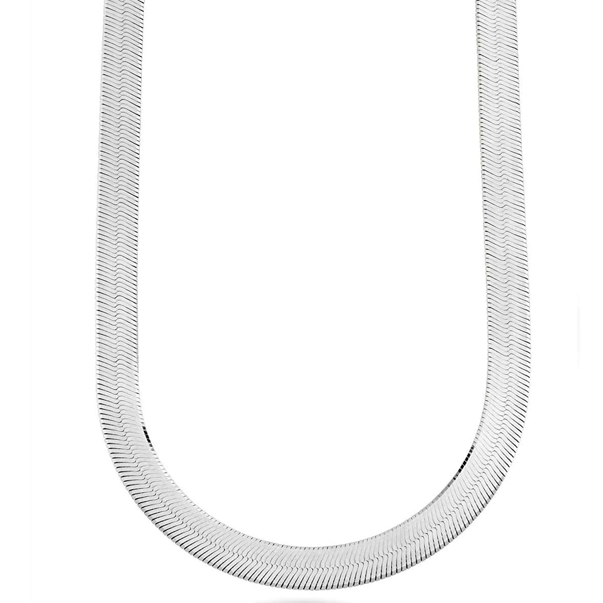 Sterling Silver Imperial Herringbone Chain Necklace, 5.4mm