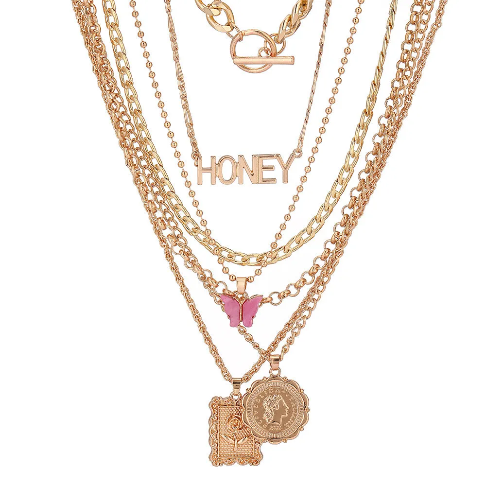 Sweet As Honey Necklace Set