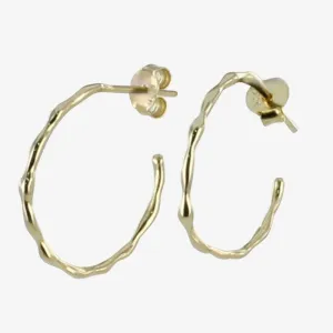 Textured Gold Hoop Earrings