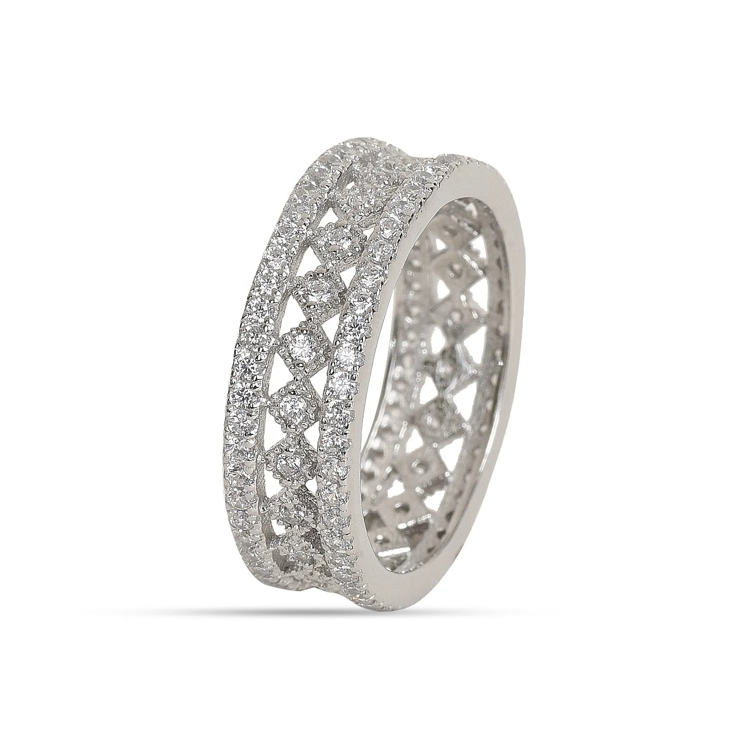 Trendy 92.5 Sterling silver band ring