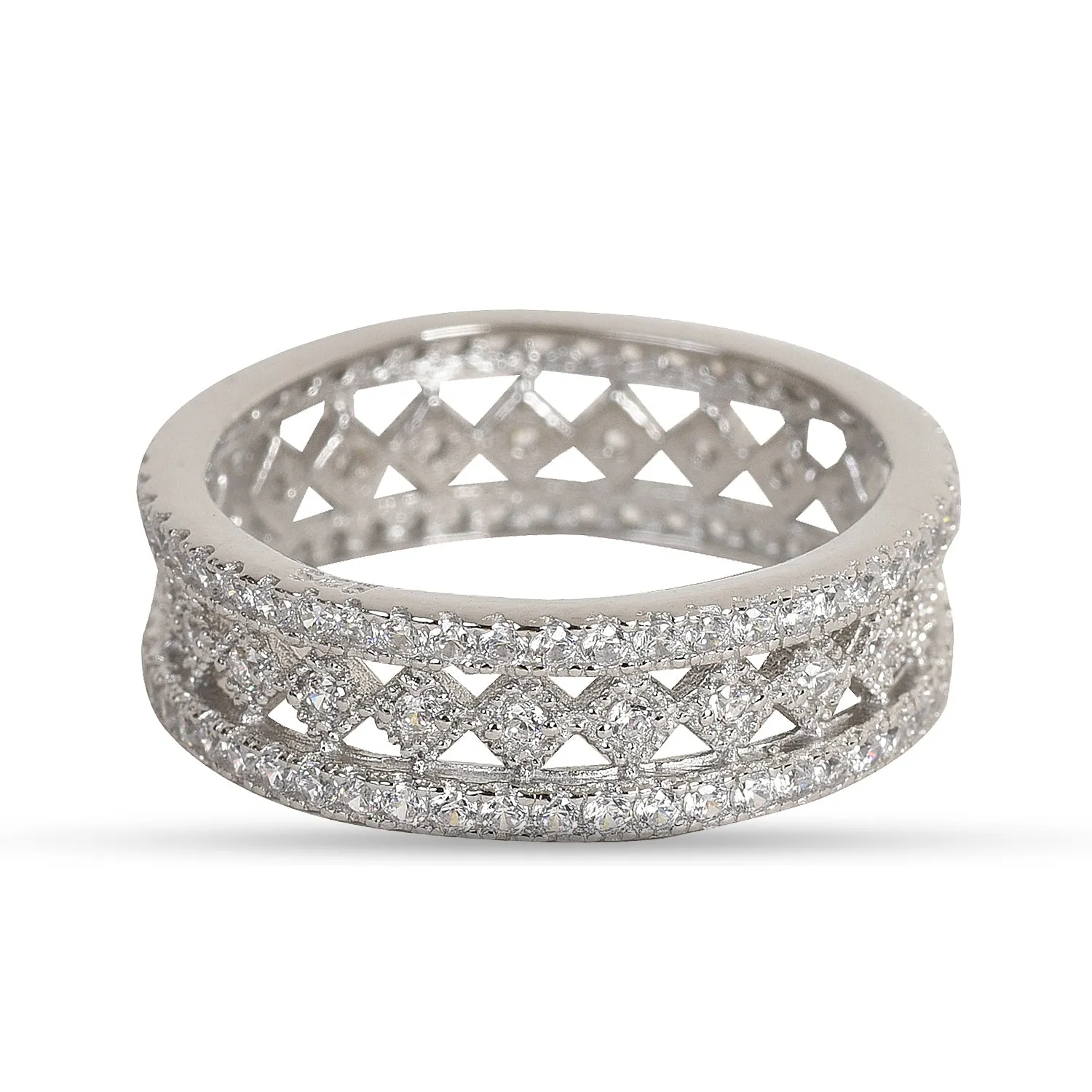 Trendy 92.5 Sterling silver band ring