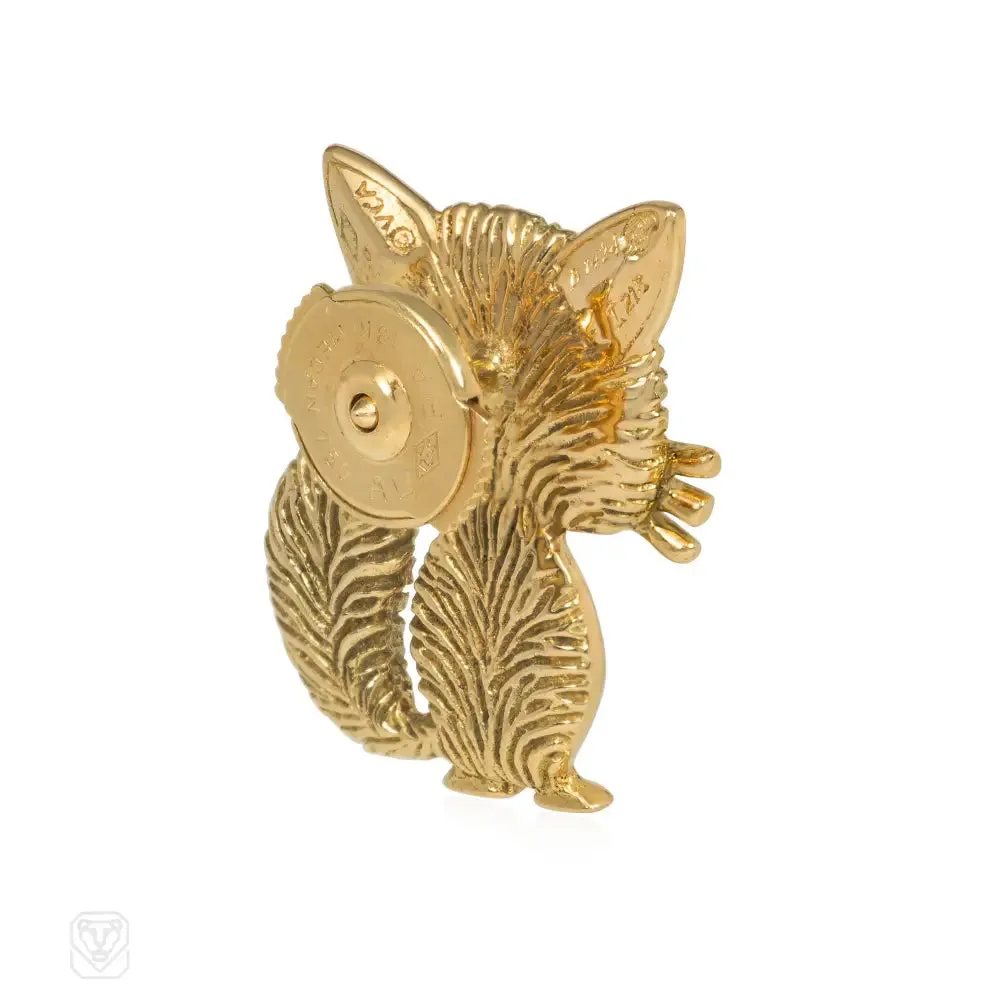 VCA mid-century cat pin