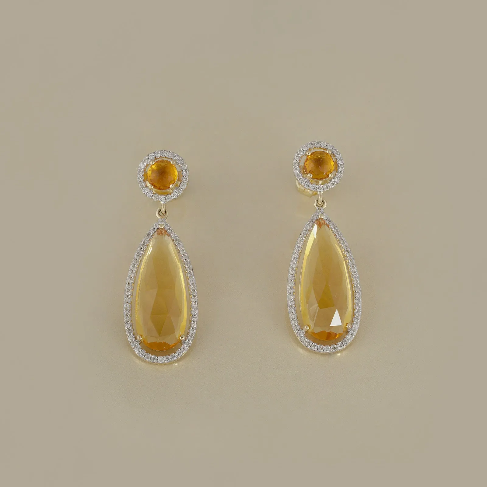 Venus Citrine Earrings