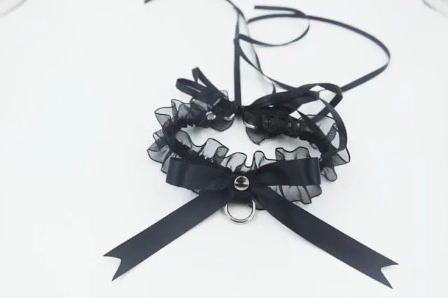 VenusFox Lolita Lace Floral Ribbon Collar Necklace