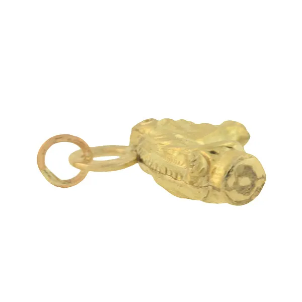 Victorian Petite 14kt Horse Head Fob/Charm