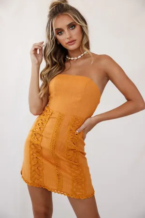 Whitley Embroidered Bandeau Dress Sunset