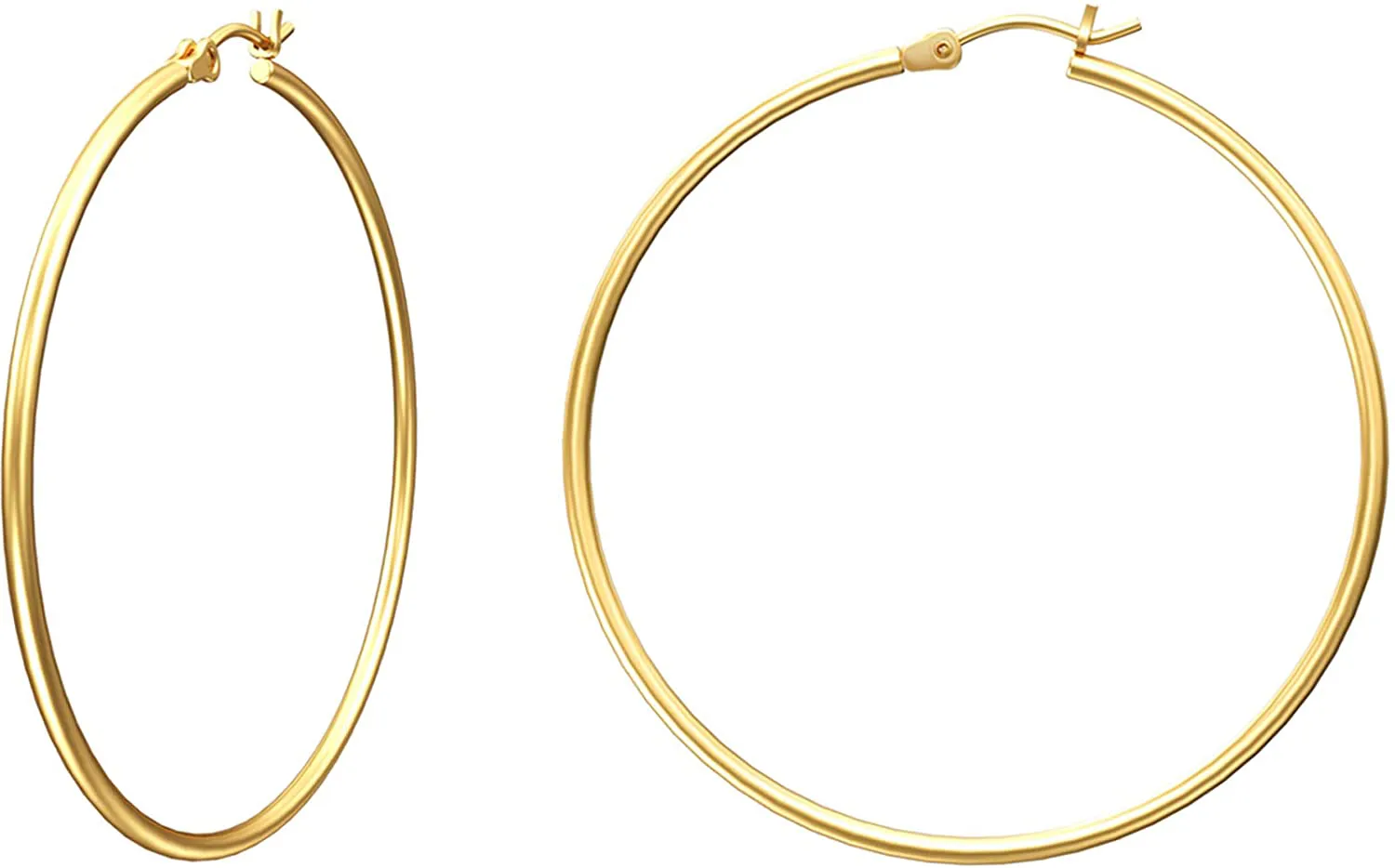 Women's 14k Gold Plated Hoop Earrings