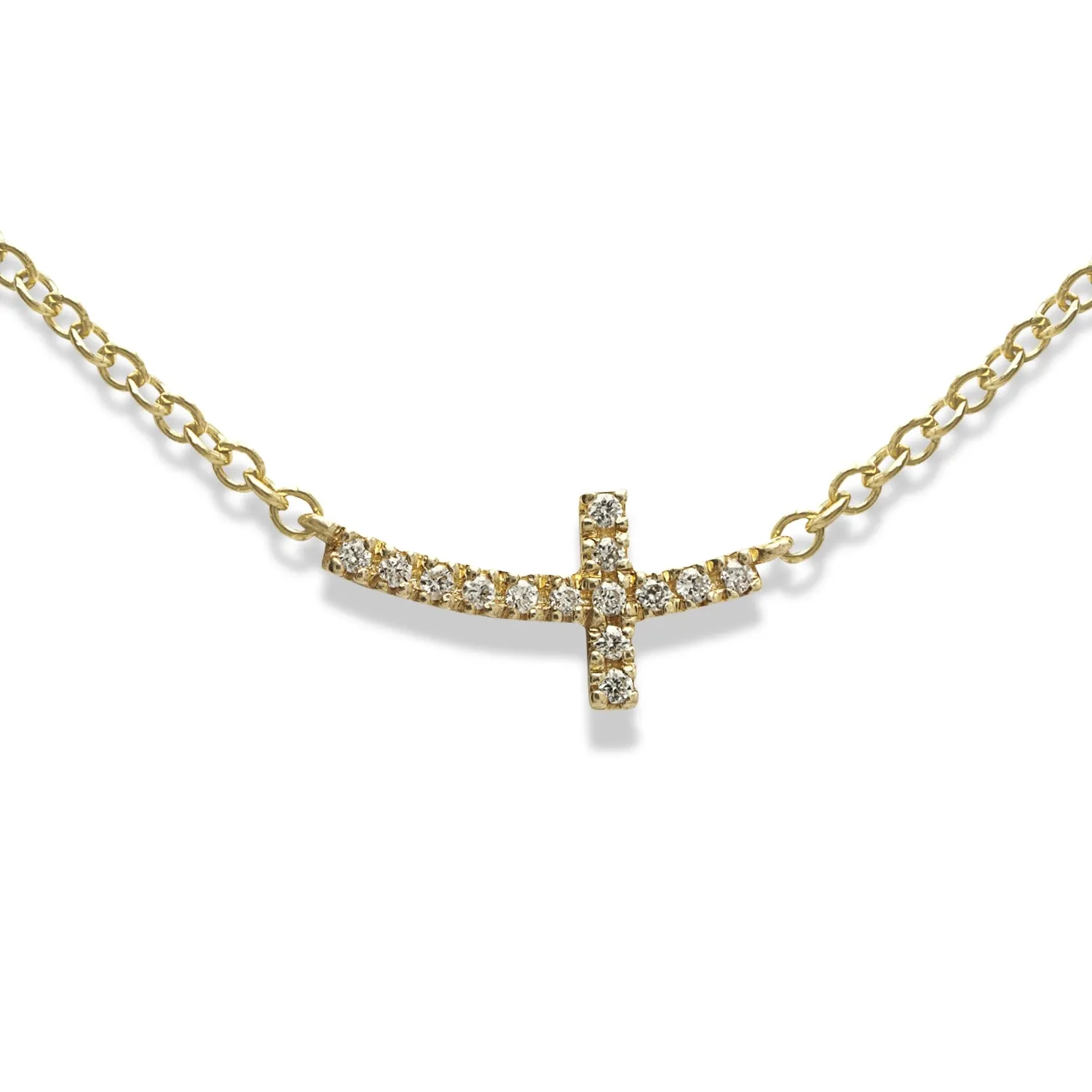 Yellow Gold Cross Necklace